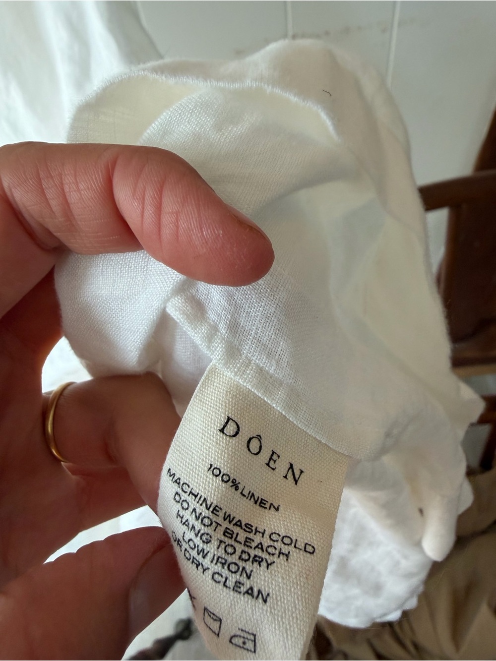 Doen white linen nevita button dress small - Picture 8 of 8